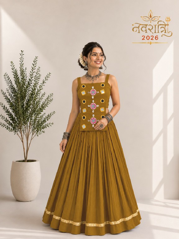 TEXTILEDEAL D.NO SKU-7106 WHOLESALE READYMADE ROMAN SILK BEAUTIFUL FLARED NAVRATRI CHANIYA CHOLI FOR EXPORT