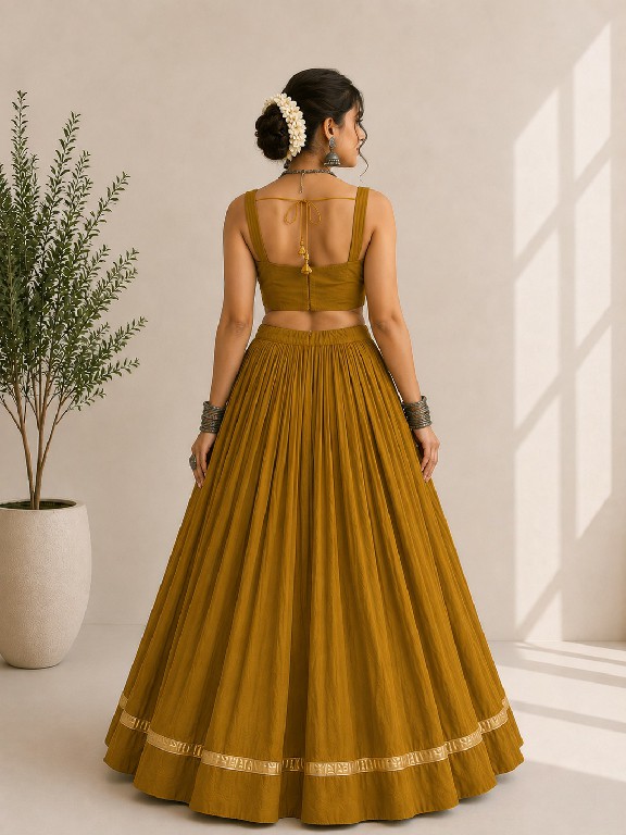 TEXTILEDEAL D.NO SKU-7106 WHOLESALE READYMADE ROMAN SILK BEAUTIFUL FLARED NAVRATRI CHANIYA CHOLI FOR EXPORT