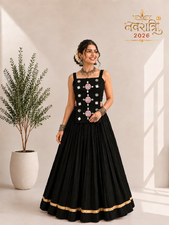 TEXTILEDEAL D.NO SKU-7106 WHOLESALE READYMADE ROMAN SILK BEAUTIFUL FLARED NAVRATRI CHANIYA CHOLI FOR EXPORT