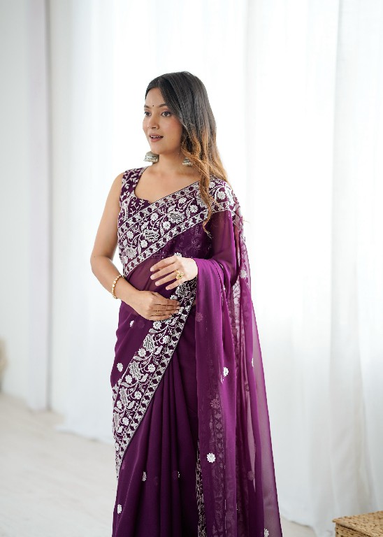 SP SERIES D.NO SP-103 WHOLESALE FAUX GEORGETTE ELEGANT WORK INDIAN SAREES FOR WOMEN EXPORTER