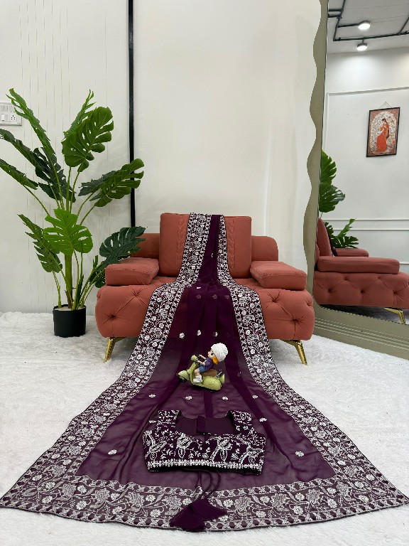 SP SERIES D.NO SP-103 WHOLESALE FAUX GEORGETTE ELEGANT WORK INDIAN SAREES FOR WOMEN EXPORTER