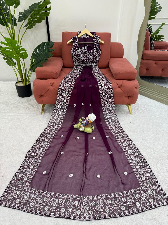 SP SERIES D.NO SP-103 WHOLESALE FAUX GEORGETTE ELEGANT WORK INDIAN SAREES FOR WOMEN EXPORTER