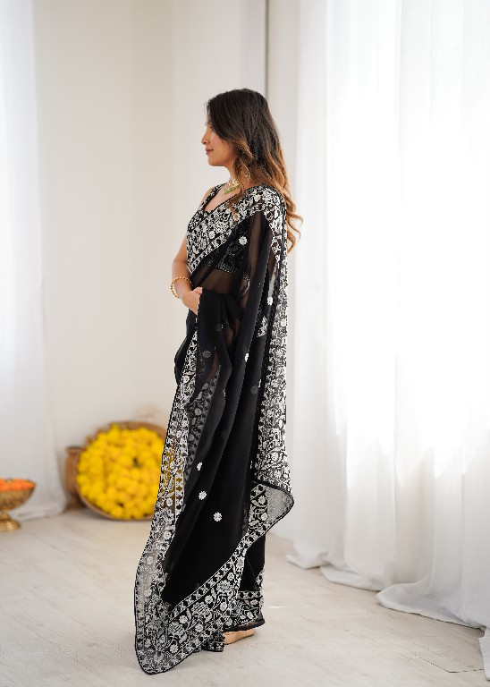 SP SERIES D.NO SP-103 WHOLESALE FAUX GEORGETTE ELEGANT WORK INDIAN SAREES FOR WOMEN EXPORTER