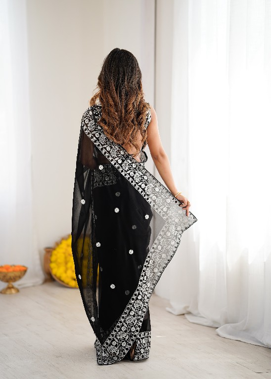 SP SERIES D.NO SP-103 WHOLESALE FAUX GEORGETTE ELEGANT WORK INDIAN SAREES FOR WOMEN EXPORTER