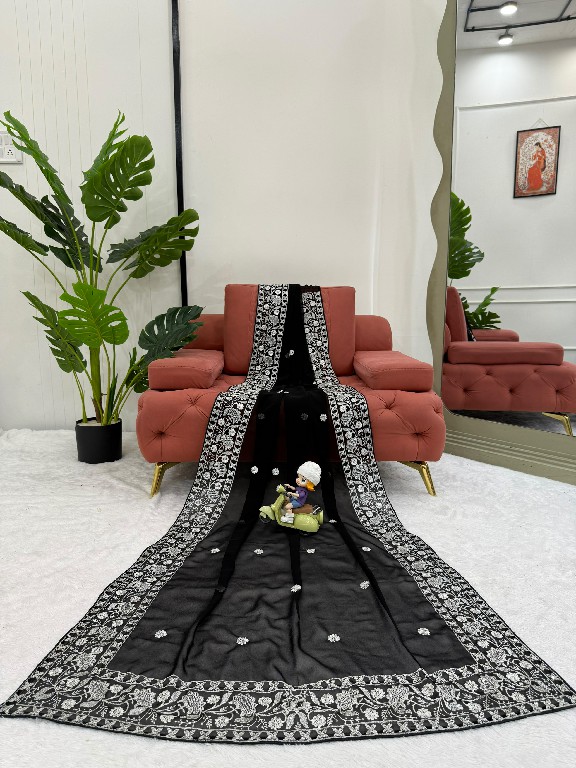 SP SERIES D.NO SP-103 WHOLESALE FAUX GEORGETTE ELEGANT WORK INDIAN SAREES FOR WOMEN EXPORTER