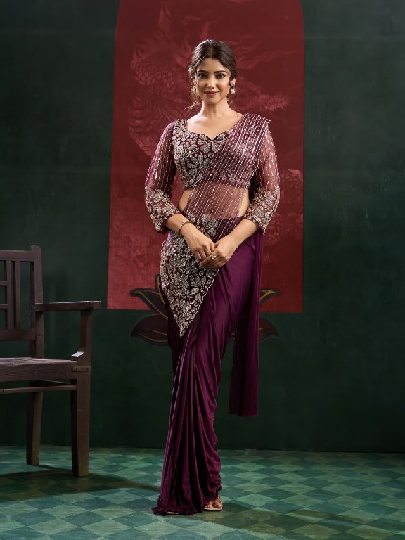 AMOHA D.NO 102438 WHOLESALE IMPORTED LYCRA READY TO WEAR DESIGNER SAREES FOR WOMEN ONLINE
