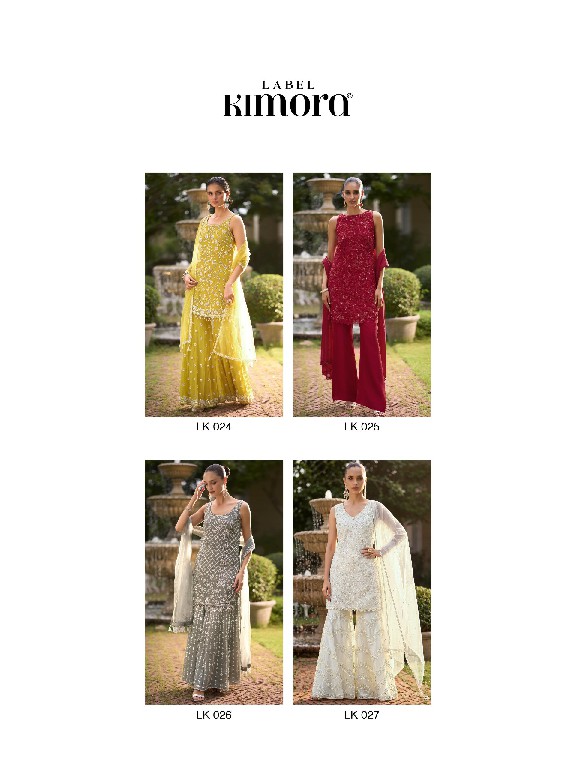 LABEL KIMORA COLLECTION VOL 3 WHOLESALE READYMADE GEORGETTE PARTY WEAR 3 PCS SUITS FOR WOMEN ONLINE