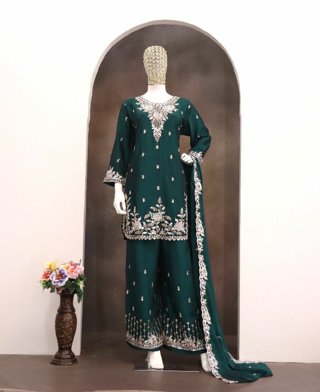 MAARIA-A D.NO 1003 WHOLESALE READYMADE RANGOLI CRUSH BEADS WORK PAKISTANI 3 PCS SUITS FOR EXPORT