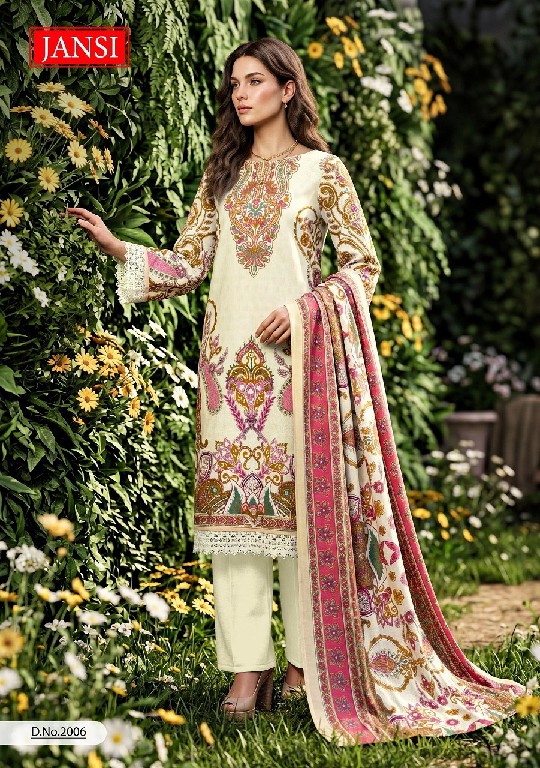 JANSI FARAH VOL 2 WHOLESALE READYMADE SOFT COTTON PRINTED CASUAL WEAR 3 PCS SUITS ONLINE