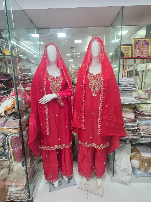 KHAS D.NO 430-429-434-426-433 WHOLESALE READYMADE FANDY SATIN FESTIVE WEAR 3 PCS COMBO SET SUITS SUPPLIER