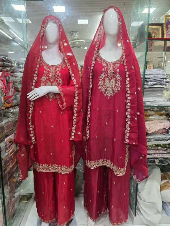 KHAS D.NO 430-429-434-426-433 WHOLESALE READYMADE FANDY SATIN FESTIVE WEAR 3 PCS COMBO SET SUITS SUPPLIER