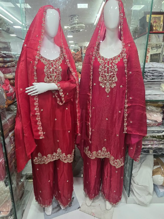 KHAS D.NO 430-429-434-426-433 WHOLESALE READYMADE FANDY SATIN FESTIVE WEAR 3 PCS COMBO SET SUITS SUPPLIER