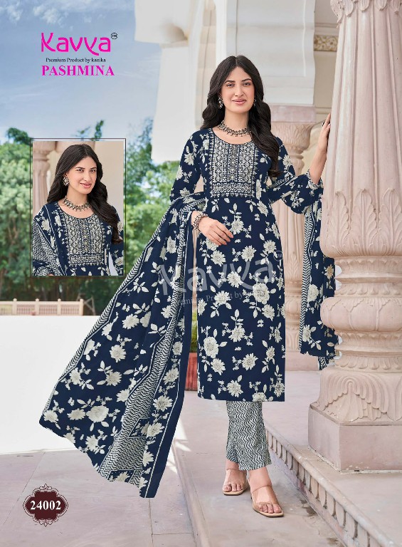 KAVYA PASHMINA VOL 24 WHOLESALE READYMADE MALAYSIAN COTTON UNIQUE DESIGN 3 PCS SUITS EXPORTER