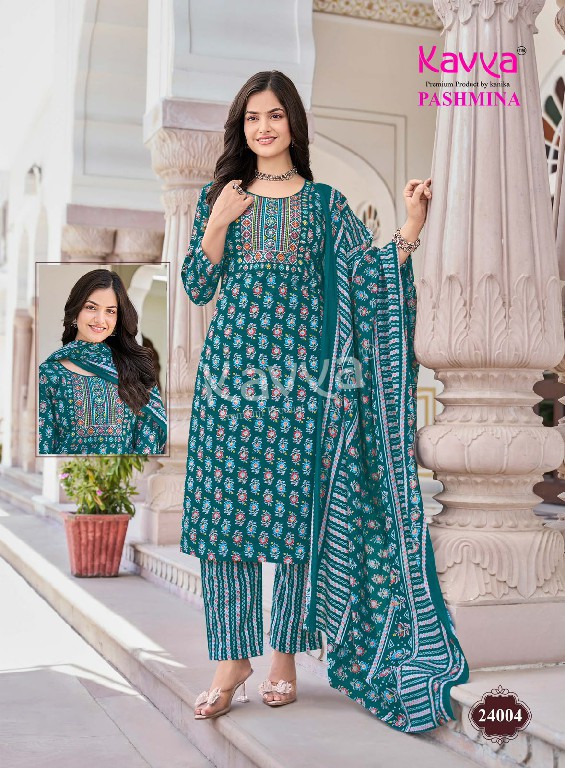 KAVYA PASHMINA VOL 24 WHOLESALE READYMADE MALAYSIAN COTTON UNIQUE DESIGN 3 PCS SUITS EXPORTER