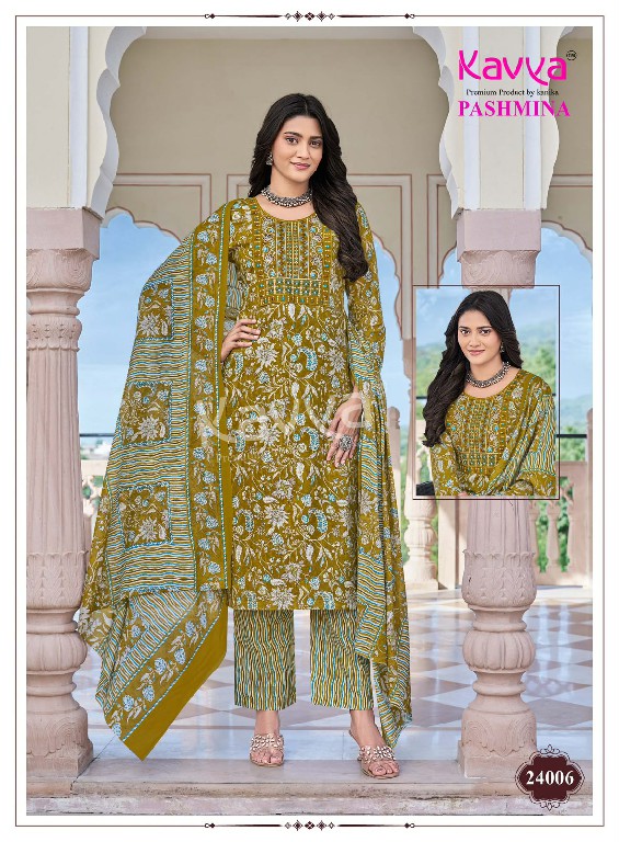 KAVYA PASHMINA VOL 24 WHOLESALE READYMADE MALAYSIAN COTTON UNIQUE DESIGN 3 PCS SUITS EXPORTER