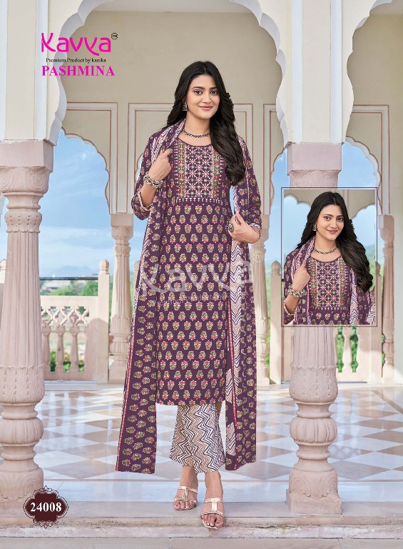 KAVYA PASHMINA VOL 24 WHOLESALE READYMADE MALAYSIAN COTTON UNIQUE DESIGN 3 PCS SUITS EXPORTER