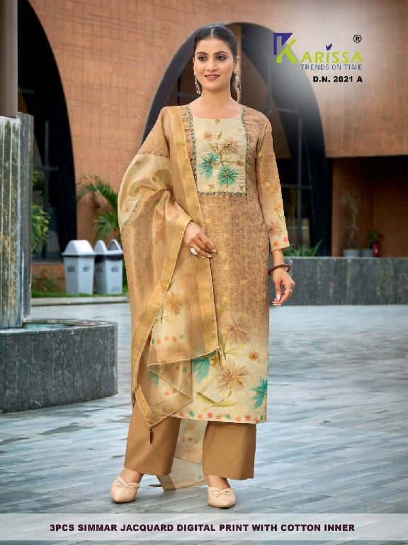KARISSA D.NO 2020 TO 2026 WHOLESALE READYMADE SOFT SHIMMER JACQUARD AMAZING 3 PCS COMBO SET SUITS SUPPLIER