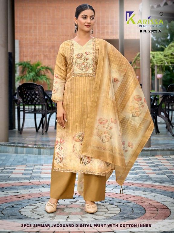 KARISSA D.NO 2020 TO 2026 WHOLESALE READYMADE SOFT SHIMMER JACQUARD AMAZING 3 PCS COMBO SET SUITS SUPPLIER