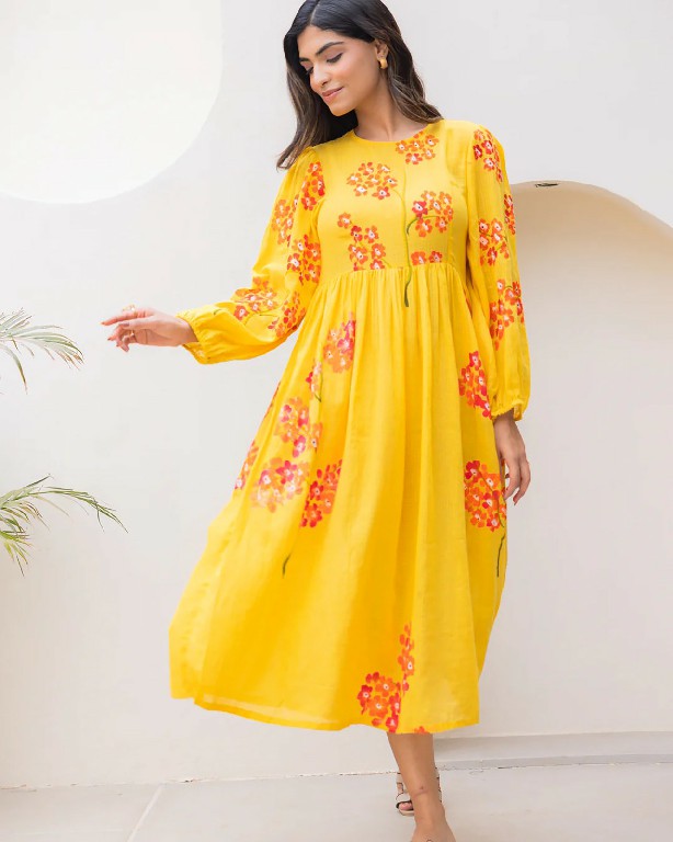 PURPLE CREATION LIYA WHOLESALE READYMADE KOTA CHECKS PRINTED BIG SIZE STYLISH ONE PEACE DRESS FOR WOMEN SUPPLIER