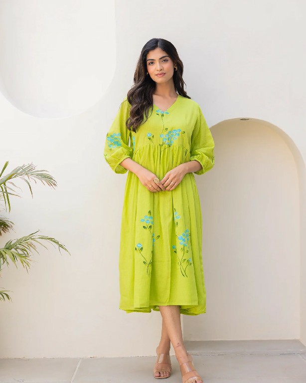PURPLE CREATION LIYA WHOLESALE READYMADE KOTA CHECKS PRINTED BIG SIZE STYLISH ONE PEACE DRESS FOR WOMEN SUPPLIER
