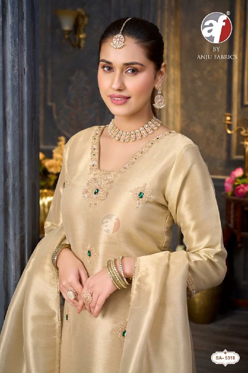 ANJU FAB D.NO SA 5317-5318 WHOLESALE READYMADE ZIRAF DESIGNER WEAR 3 PCS COMBO SET SUITS SUPPLIER