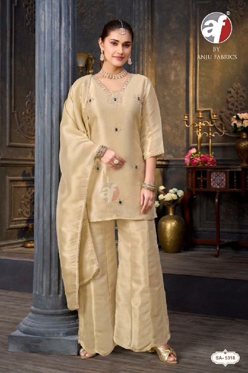 ANJU FAB D.NO SA 5317-5318 WHOLESALE READYMADE ZIRAF DESIGNER WEAR 3 PCS COMBO SET SUITS SUPPLIER