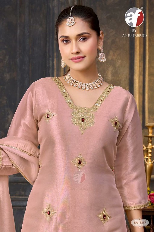 ANJU FAB D.NO SA 5317-5318 WHOLESALE READYMADE ZIRAF DESIGNER WEAR 3 PCS COMBO SET SUITS SUPPLIER