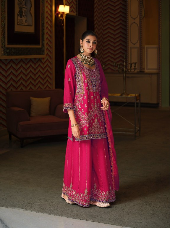 TEXTILEDEAL D.NO 2464 TO 2466 WHOLESALE READYMADE CHINON WITH WORK PARTY WEAR 3 PCS SUITS FOR EXPORT