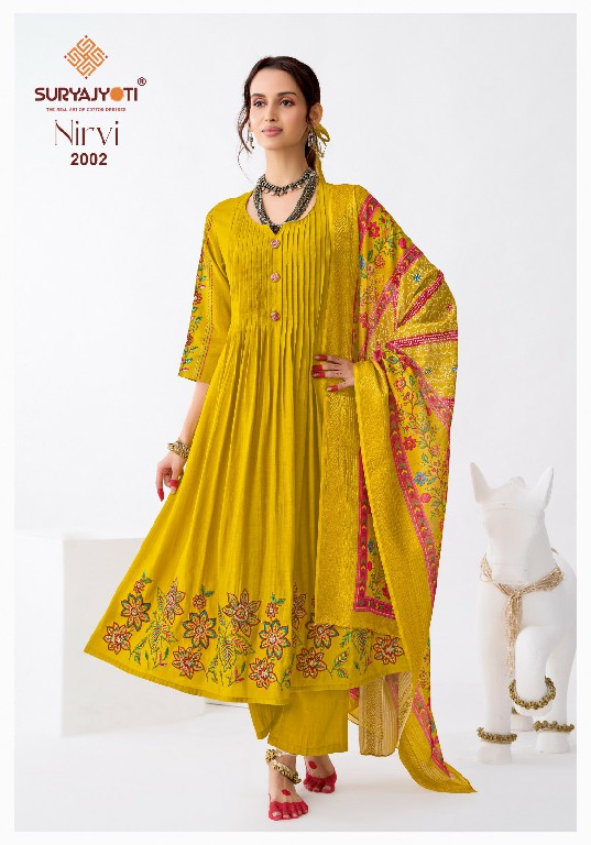 SURYAJYOTI NIRVI VOL 2 WHOLESALE READYMADE ROMAN MODAL SILK ANARKALI SPECIAL 3 PCS SUITS EXPORTER
