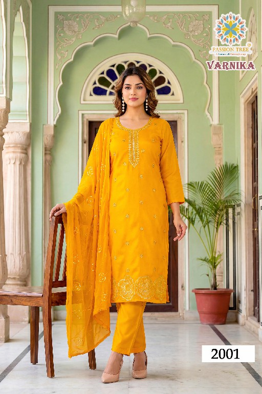 PASSION TREE VARNIKA VOL 2 WHOLESALE READYMADE GLASS ROMAN SILK BIG SIZE ELEGANT 3 PCS SUITS SUPPLIER