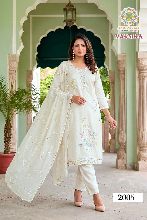 PASSION TREE VARNIKA VOL 2 WHOLESALE READYMADE GLASS ROMAN SILK BIG SIZE ELEGANT 3 PCS SUITS SUPPLIER
