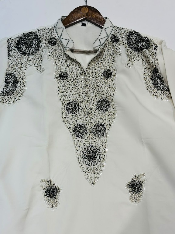 OUTLUK WEDDING COLLECTION VOL 54 WHOLESALE READYMADE LACHAKA V NECK DESIGNER SHORT KURTA WITH PANT FOR MEN OLINE