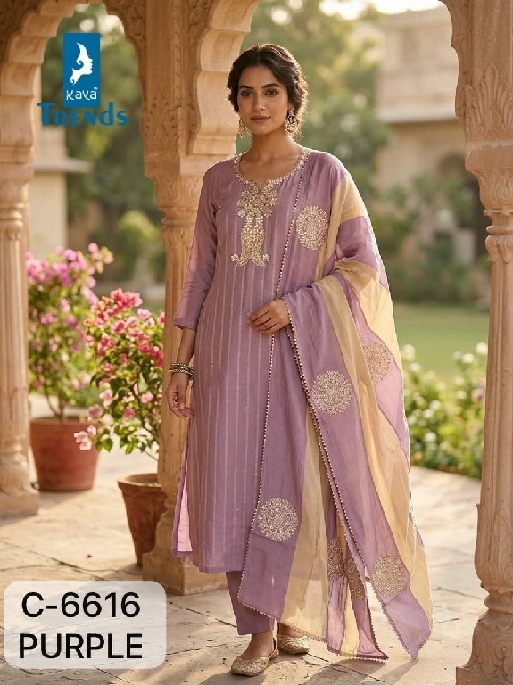 KAYA D.NO 6616 WHOLESALE READYMADE MULL CHANDERI GOTA WORK FANCY BIG SIZE 3 PCS COMBO SET SUITS ONLINE