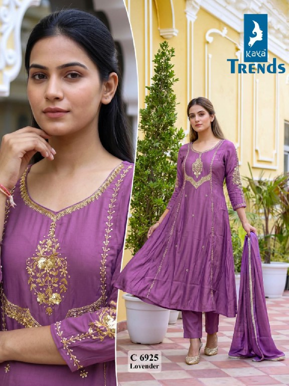 KAYA D.NO 6925 WHOLESALE READYMADE MULL CHANDERI HAND WORK BIG SIZE A LINE GHERA STYLE 3 PCS COMBO SET SUITS SUPPLIER