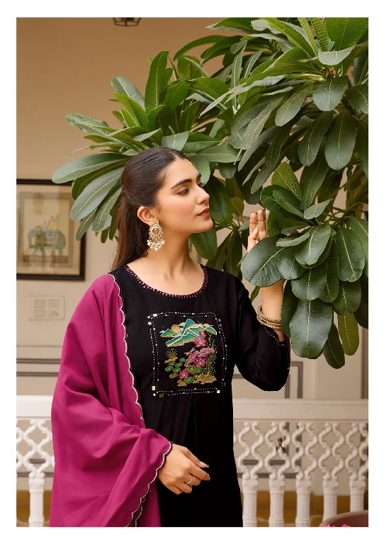 WOOGLEE UTSAVI WHOLESALE READYMADE VISCOSE WEAVING ELEGANT LOOK 3 PCS SUITS SUPPLIER