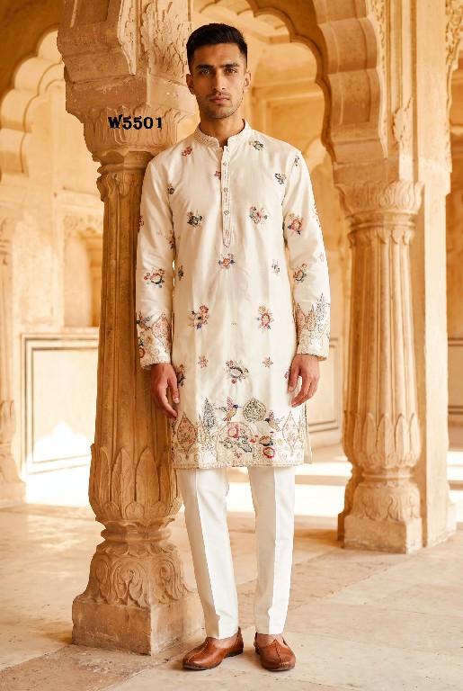 OUTLUK WEDDING COLLECTION VOL 55 WHOLESALE READYMADE HEAVY OCCASION WEAR KURTA WITH PANT FOR MEN SUPPLIER