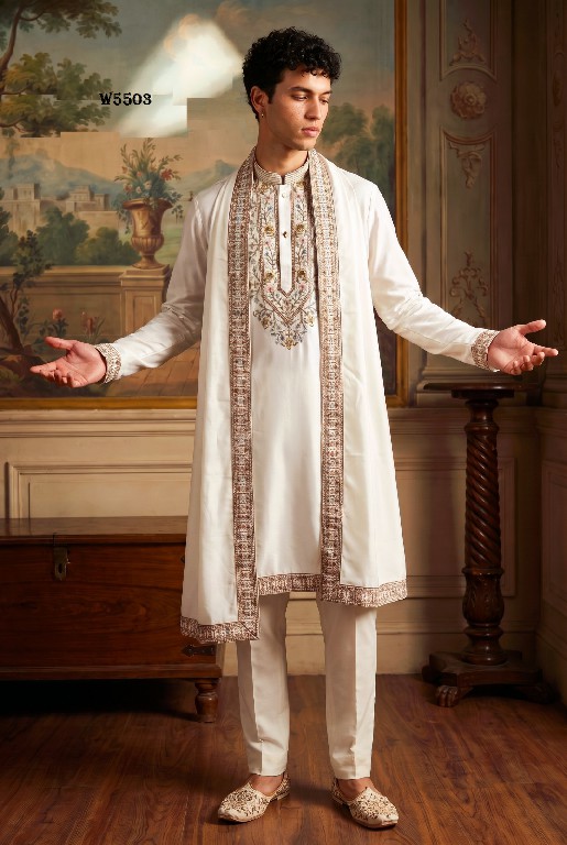 OUTLUK WEDDING COLLECTION VOL 55 WHOLESALE READYMADE HEAVY OCCASION WEAR KURTA WITH PANT FOR MEN SUPPLIER