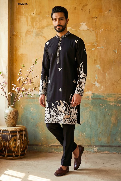 OUTLUK WEDDING COLLECTION VOL 55 WHOLESALE READYMADE HEAVY OCCASION WEAR KURTA WITH PANT FOR MEN SUPPLIER