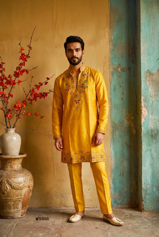 OUTLUK WEDDING COLLECTION VOL 55 WHOLESALE READYMADE HEAVY OCCASION WEAR KURTA WITH PANT FOR MEN SUPPLIER