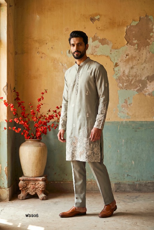 OUTLUK WEDDING COLLECTION VOL 55 WHOLESALE READYMADE HEAVY OCCASION WEAR KURTA WITH PANT FOR MEN SUPPLIER