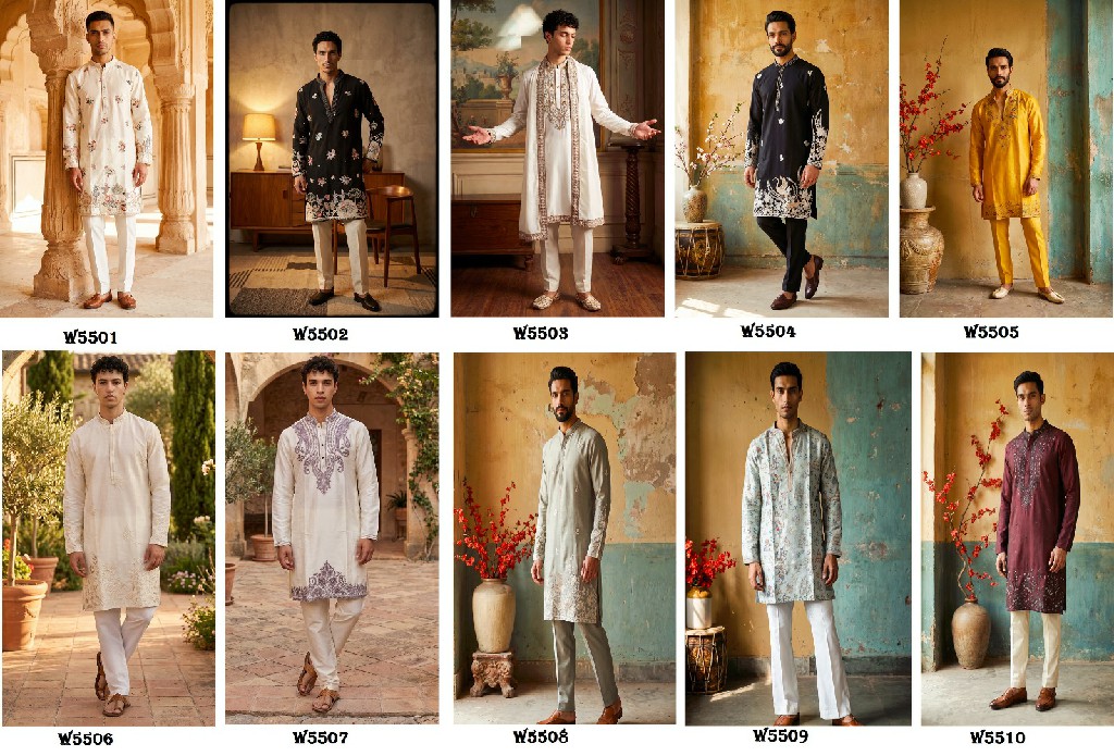 OUTLUK WEDDING COLLECTION VOL 55 WHOLESALE READYMADE HEAVY OCCASION WEAR KURTA WITH PANT FOR MEN SUPPLIER