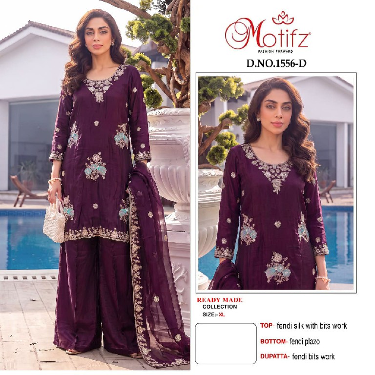 MOTIFZ D.NO 1556 WHOLESALE READYMADE FENDI WITH WORK ATTRACTIVE PAKISTANI 3 PCS SUITS FOR EXPORT