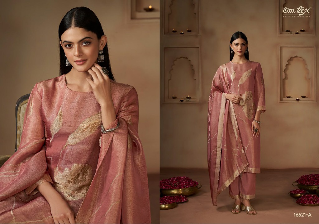 OMTEX DESIYA WHOLESALE GIRAFFE SILK JACQUARD UNSTITCH SALWAR SUITS EXPORTER