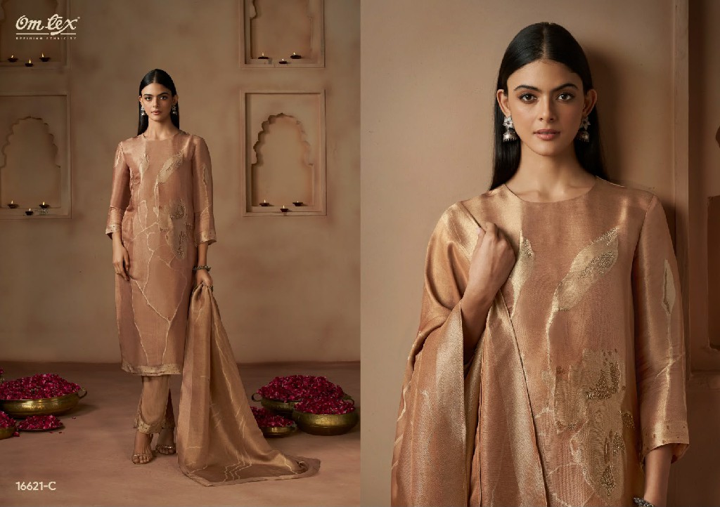 OMTEX DESIYA WHOLESALE GIRAFFE SILK JACQUARD UNSTITCH SALWAR SUITS EXPORTER