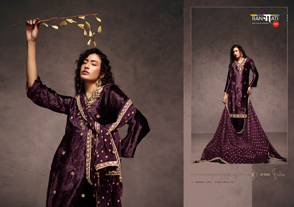 RANGATI PRINTS FALAK WHOLESALE PLUSH VELVET WINTER SPECIAL UNSTITCH SALWAR SUITS ONLINE