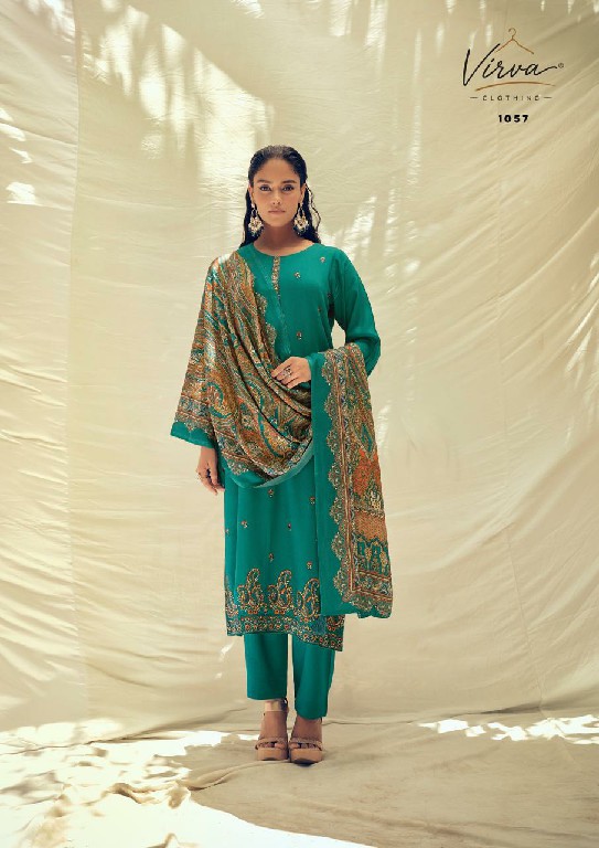 VIRVA AAB-E-AFTAAB WHOLESALE VISCOSE PASHMINA WINTER COLLECTION UNSTITCH SALWAR SUITS EXPORTER