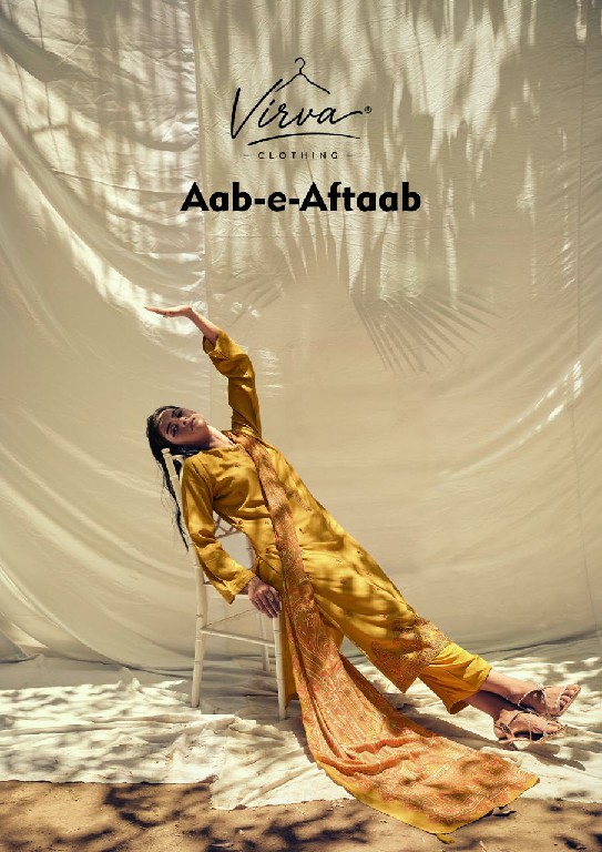 VIRVA AAB-E-AFTAAB WHOLESALE VISCOSE PASHMINA WINTER COLLECTION UNSTITCH SALWAR SUITS EXPORTER