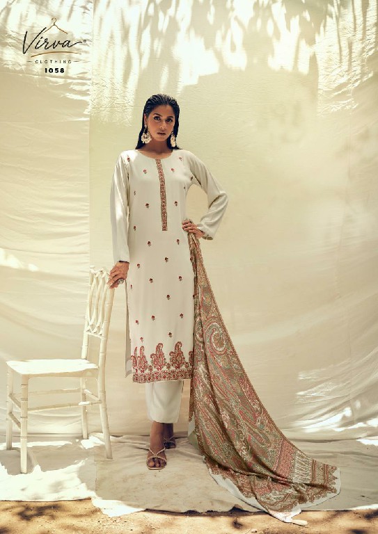 VIRVA AAB-E-AFTAAB WHOLESALE VISCOSE PASHMINA WINTER COLLECTION UNSTITCH SALWAR SUITS EXPORTER