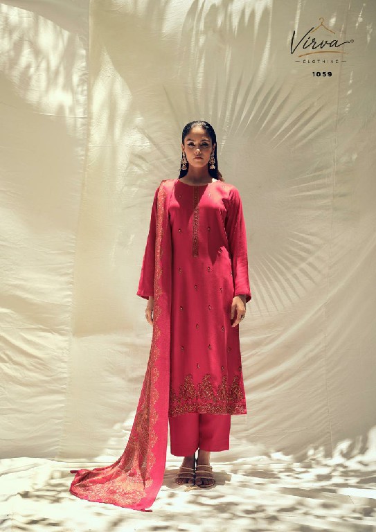VIRVA AAB-E-AFTAAB WHOLESALE VISCOSE PASHMINA WINTER COLLECTION UNSTITCH SALWAR SUITS EXPORTER