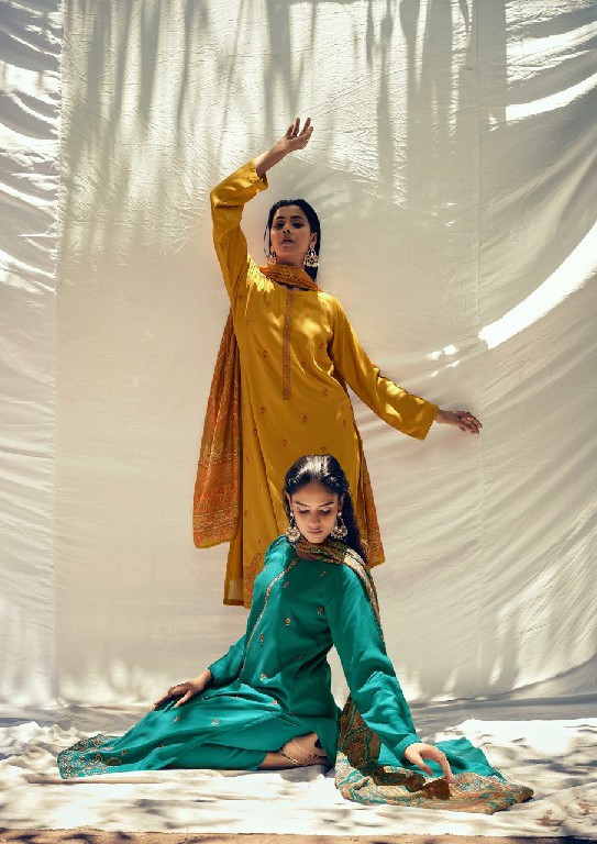 VIRVA AAB-E-AFTAAB WHOLESALE VISCOSE PASHMINA WINTER COLLECTION UNSTITCH SALWAR SUITS EXPORTER